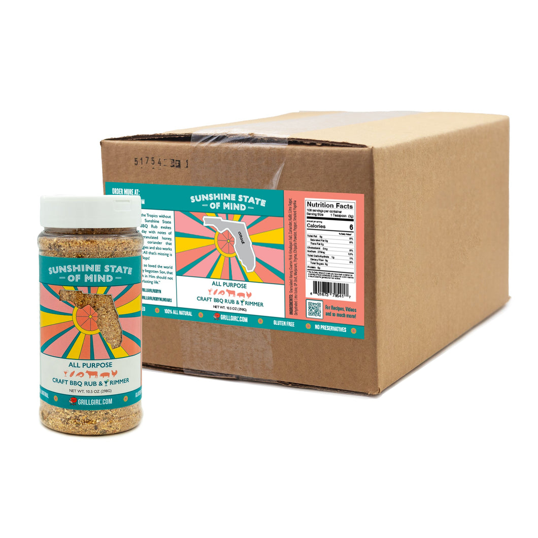 GrillGirl Sunshine State of Mind Rub Case, 12 bottles