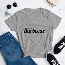 Load image into Gallery viewer, Body By Barbecue Women&#39;s T shirt (White, Smoke and Heather Grey)